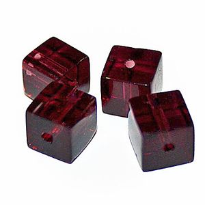 Amethyst Square Cube Glass Beads