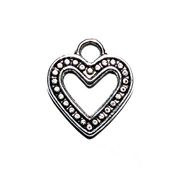 Antiqued Pewter Outline Heart Charm Antiqued Pewter Outline Heart Charm