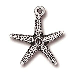 Antiqued Pewter Starfish Charm