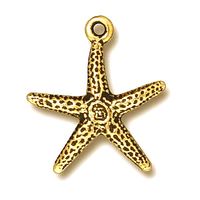 Antiqued Pewter Starfish Charm