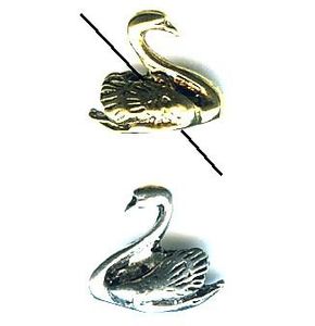 Antiqued Silver Pewter Swan Beads