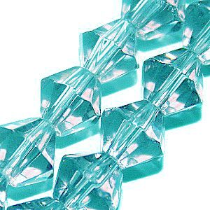 Baby Blue Bicone Glass Beads