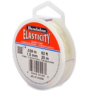 Beadalon Elasticity Stretch Jewelry Cord (1.0mm 25-Meter Spool )