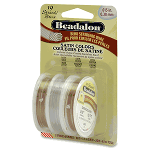 Beadalon Jewelry Beading Wire: 19-Strand Satin Colors (3 Pack)