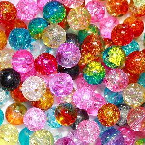 Crackle Glass Bead Mix (8mm)