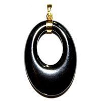 Hematite Pendant: Oval Larger Size (25x35mm)