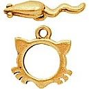 Kitty Cat and Mouse Toggle Clasp