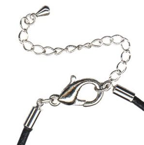 Leather Cord: Glue Ends & Extension Chain