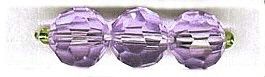 Light Lavender Round Faceted Glass Beads