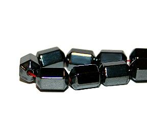 Magnetic Hematite: 18 Facet Cylinder Hexagon (6x8mm)