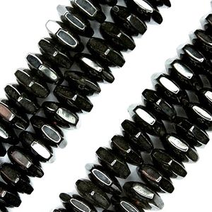Magnetic Hematite Beads 18 Facet Pillar (2.5X6mm)