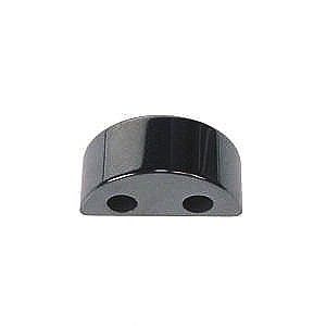 Magnetic Hematite Beads: 2-Hole Spacer Beads (6x13mm)