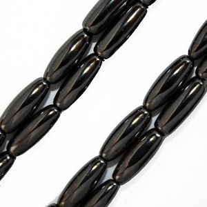 Magnetic Hematite Beads: High Power Thin Oval (4x12mm)