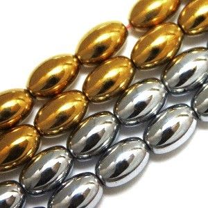 Magnetic Hematite Beads: Rice Oval (5x8mm)