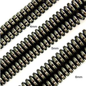Magnetic Hematite Beads: Rondell Discs (5mm)