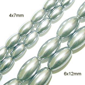 Magnetic Hematite: Pearlized High Power Silver Ovals