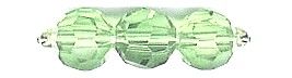 Pastel Green Round Faceted Glass Beads
