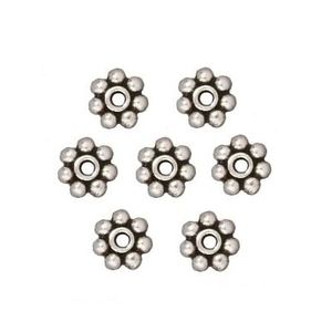 Pewter Daisy Spacer (5mm): 50 Pcs