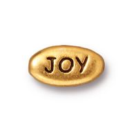 Pewter Joy Message Beads