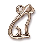 Pewter Kitty Cat Outline Charm Pewter Kitty Cat Outline Charm