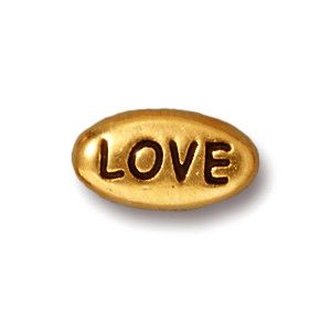 Pewter Love Message Beads