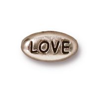 Pewter Love Message Beads