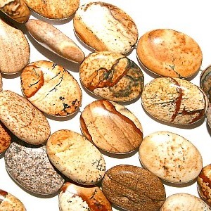 Picture Jasper Gemstone Beads