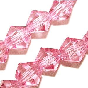 Pink Bicone Glass Beads