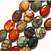 Red Creek Jasper Ovals Beads