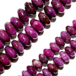 Rondelles Disc Purple Crazy Lace Agate Beads (6mm)