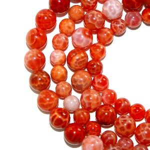 Round Fire Agate Beads (8mm)