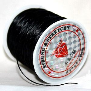 Stretch Elastic Beading Cord Floss Black