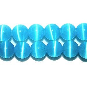 Turquoise Blue Cats Eye Beads (4mm)