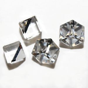 Vintage Crystal Cube 6mm Earrings 4841 (6 Pcs)