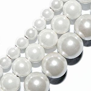 White Glass Pearl Beads