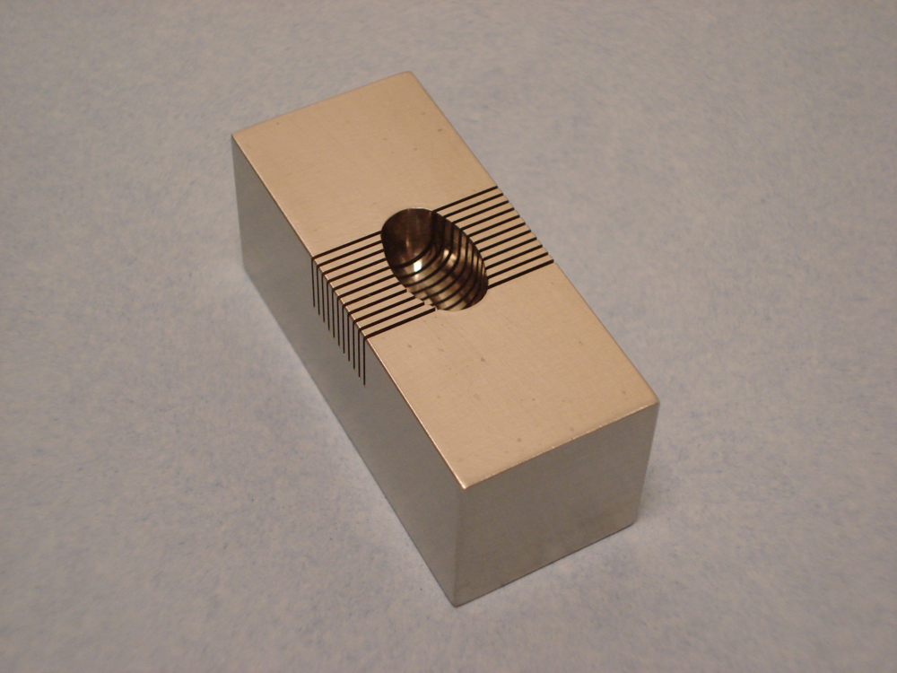 Stainless Steel Mouse Heart Slicer Matrix with 1.0mm coronal