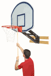 Bison QwikChange Wall Mounted Basketball Hoop - 48 Inch Fan Graphite