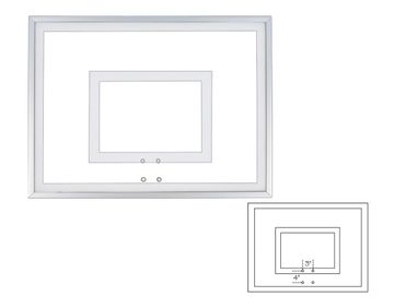First Team 36" X 48" (3/8" Thick) Framed Acrylic Backboard
