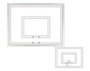 First Team 36" X 54" (1/4" Thick) Tempered Glass Backboard