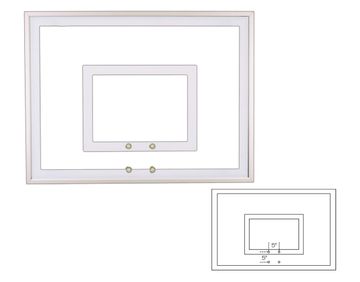 First Team 36" X 54" Tempered Glass Backboard