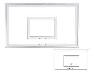 First Team 36" X 60" (1/2" Thick) Framed Acrylic Backboard