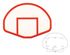 First Team 39" X 54" Fan-Shaped Fiberglass Backboard