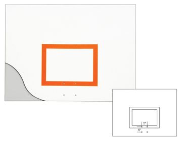 First Team 42" X 60" Rectangular Aluminum Backboard
