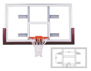 First Team 42" X 72" Unbreakable Conversion Glass Backboard