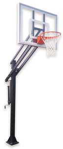 First Team Attack Ultra Inground Adjustable Hoop - 54 Inch Glass
