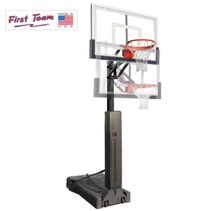 First Team OmniChamp Eclipse Adjustable Portable Hoop - 60 Inch Smoked Glass