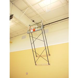 Gared Fold-Up Fan-Shaped Wall Mounted Hoop - 54 Inch Steel