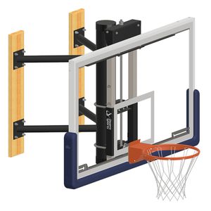 Jaypro Adjustable Wall Mounted Basketball Shooting Station - 72 Inch Glass
