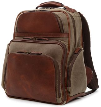 Korchmar Mason Waxed Canvas & Leather Backpack