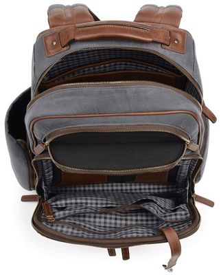 Korchmar Mason Waxed Canvas & Leather Backpack